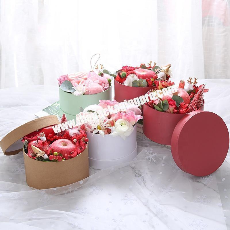 Rose Box Valentine's Day Florist Gift Party Favor Packaging big Round paper  Flower Boxes