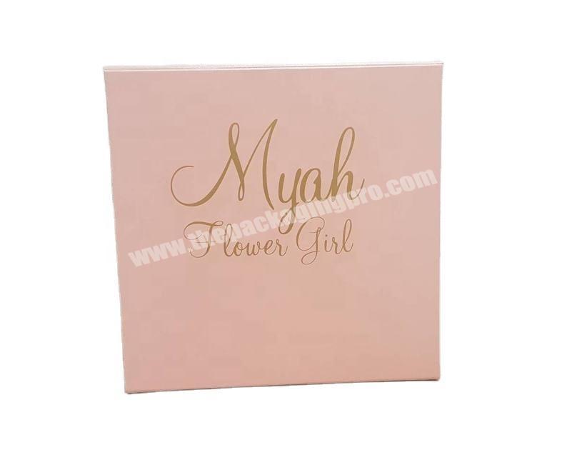 Rose gold matte finish magnetic dark buckle gift box personalized birthday gift box
