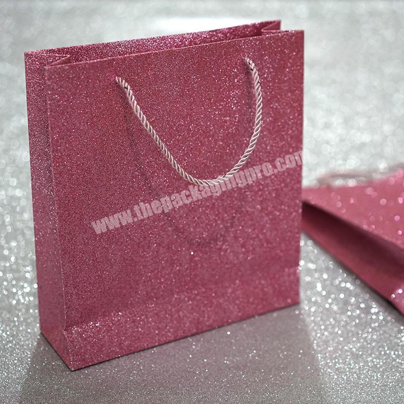 Rose gold powder thick gift bag paper bag
