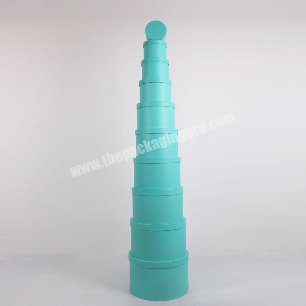 Round Cardboard Cylinder Gift Boxes Set Of 10pcs For Party