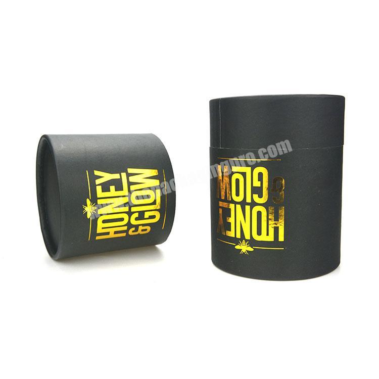 round cardboard gift box biodegradable cylinder box round paper tube with foil staming