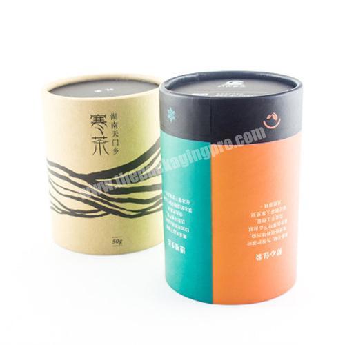 Round Shape Eco-Friendly Tea Coffee Package Gift Paper Box with Lid