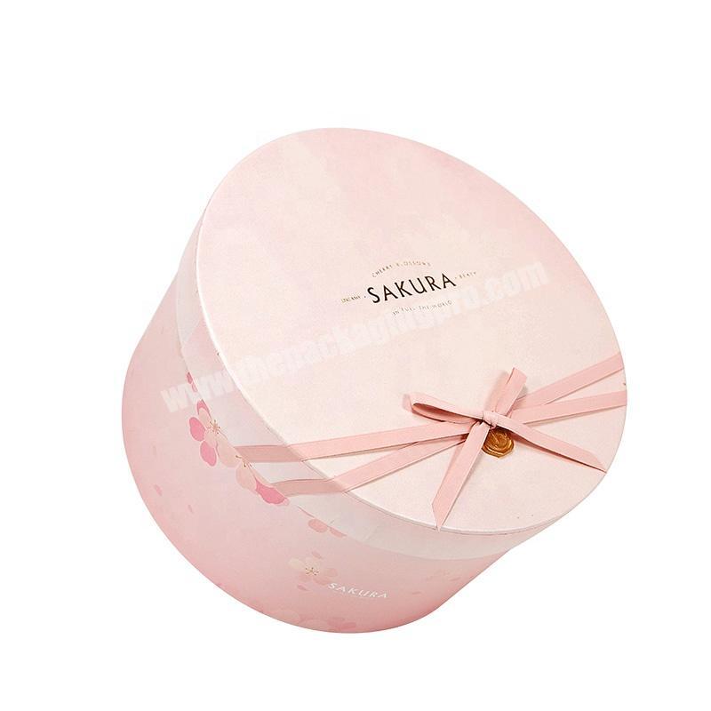 Round Shape Gift Box Packaging, Base With Lid Paper Box Packaging For HatShoesGift Flower