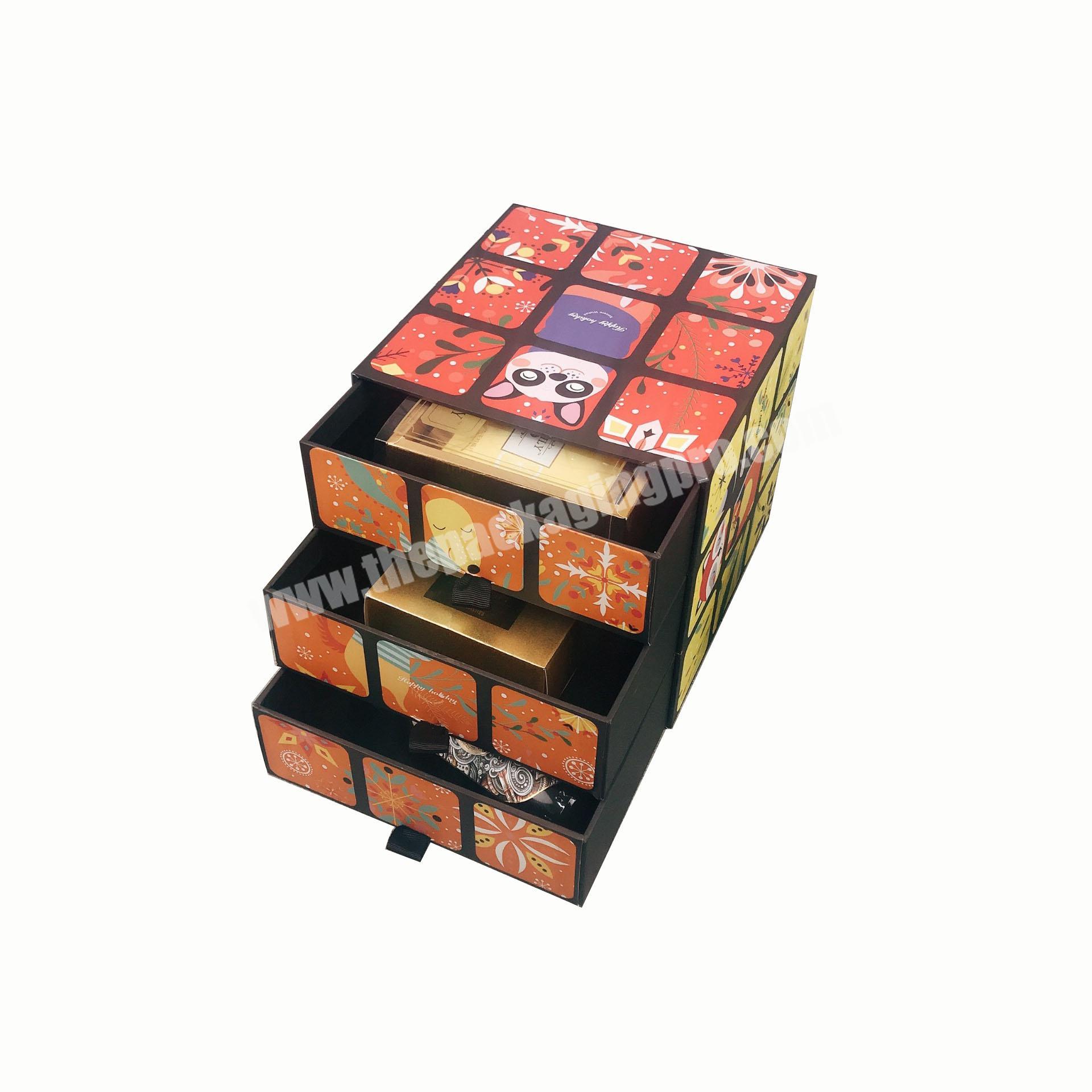 Rubik's Cube Box 3 Layers Gift  Paper Cube Box