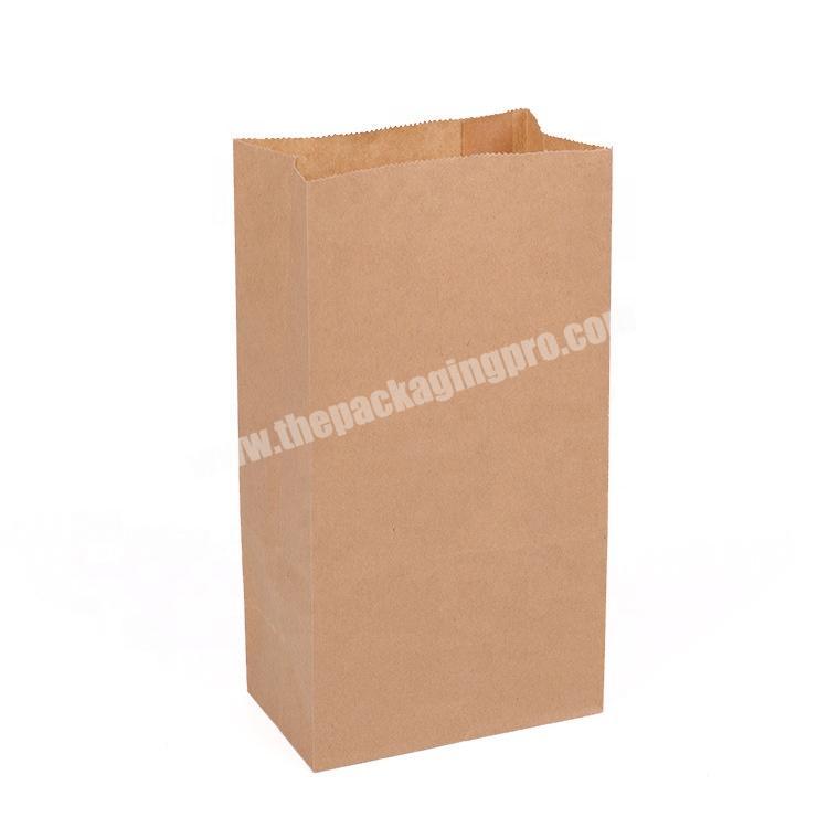 safe food packaging supermarket custom kraft paper bag without handles