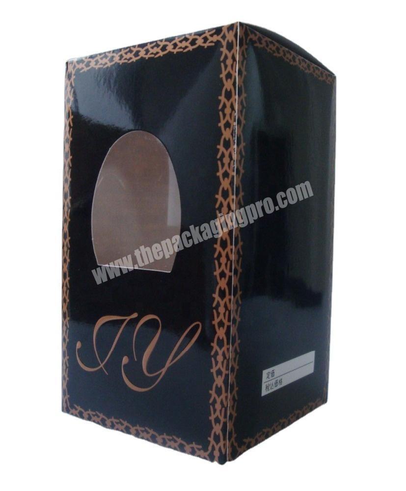 SC Cheap Factory Price Glossy Laminated Art Paper Bra Packaging Box with PVC Window