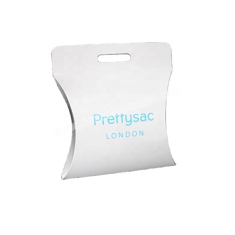 SC China Personalized Design Custom Made Packaging Glossy White Paper Pillow Box