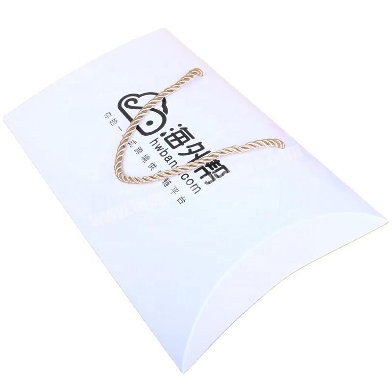 SC China popular custom printed paper pillow box packaging for gifts