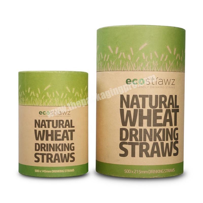 SC Custom made kraft paper tube drinking straw packing box