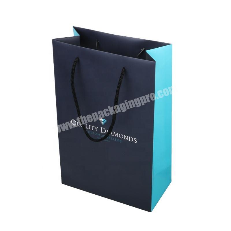 SC Custom Matt Laminated Shopping Packaging Gift Jewellery Paper Bag Printing
