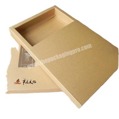 SC Eco-friendly custom foldable brown Kraft paper tea packaging box