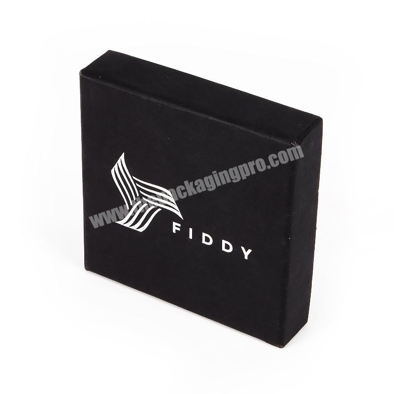 SC Good quality custom black paperboard packaging gift box with logo printing
