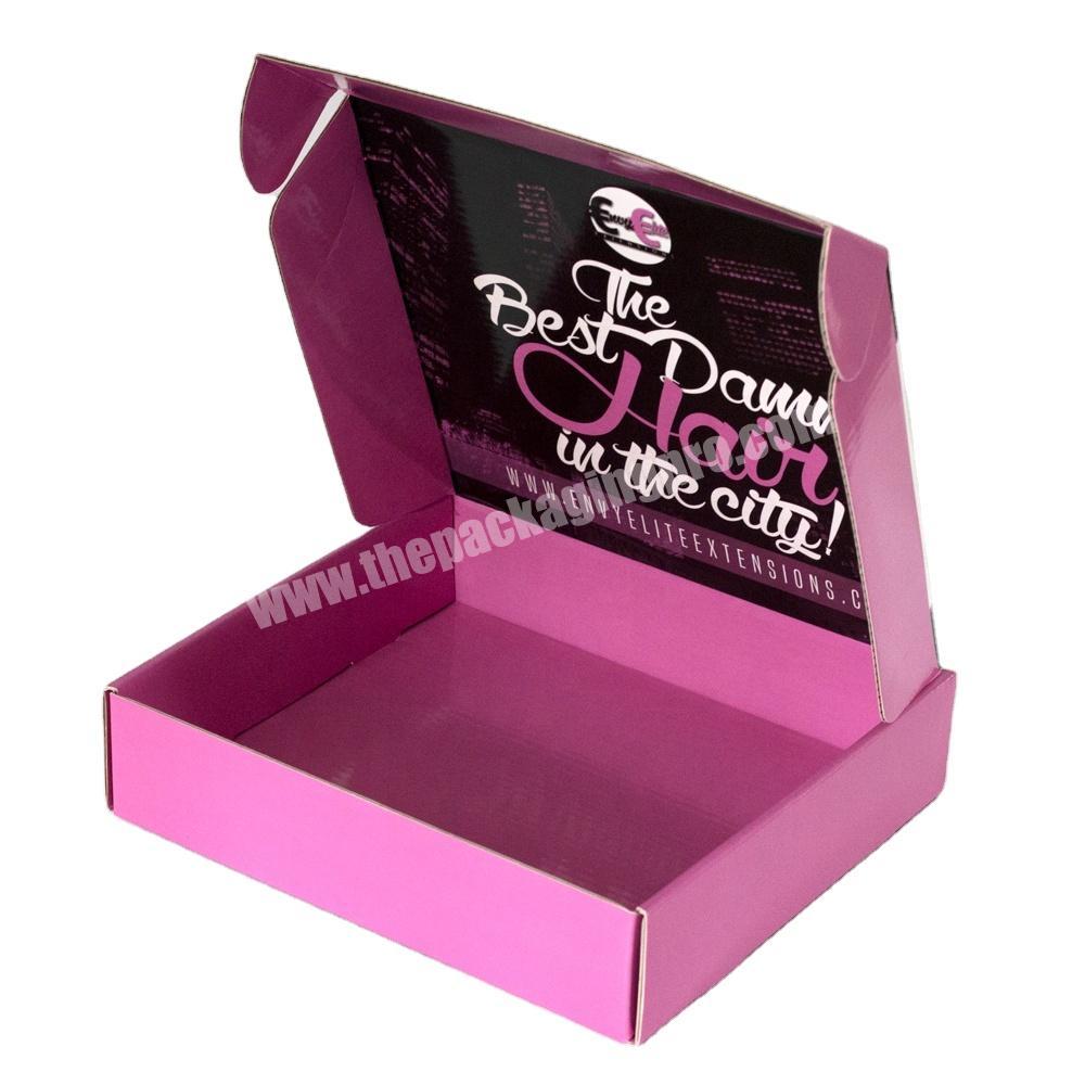 SC Guangzhou Supplier Custom Corrugated Paper Gift Hair Extensions Packaging Box