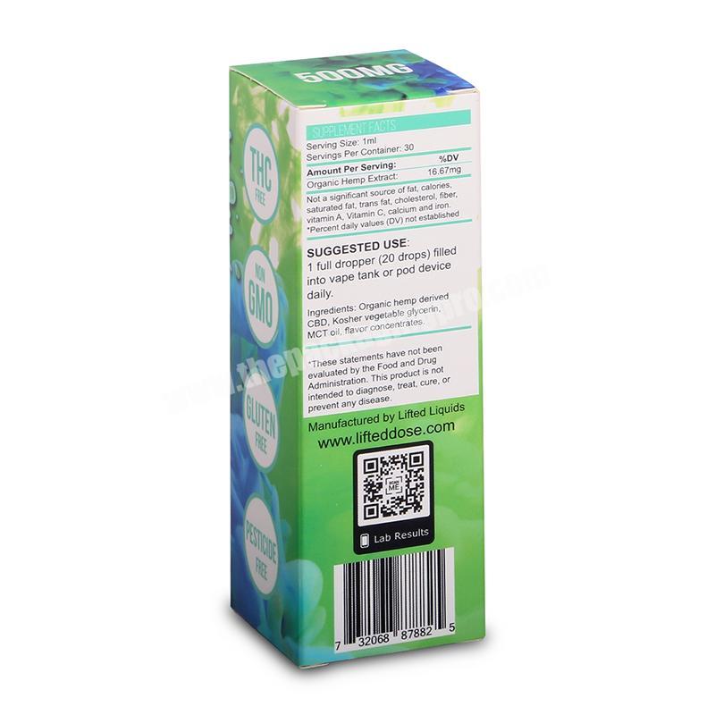 SC High quality small cheap custom vape cartridge oil packaging box