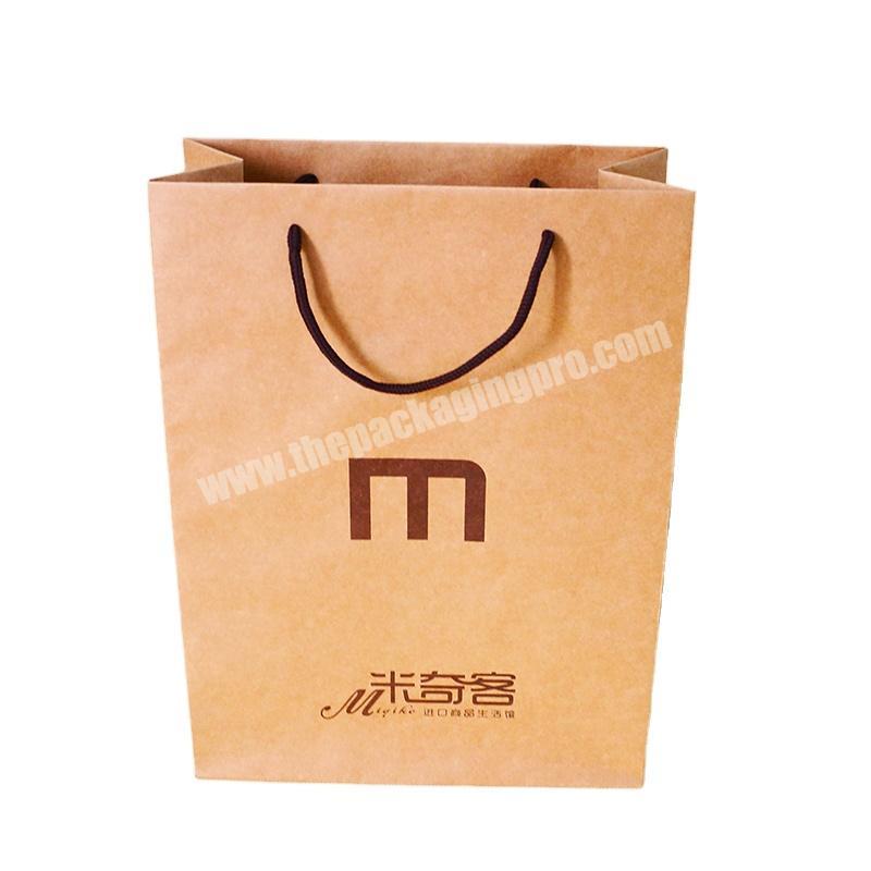 SC OEMODM Production Cheap Heavy Duty Brown Craft Custom Kraft Paper Shopping Bag With Handles