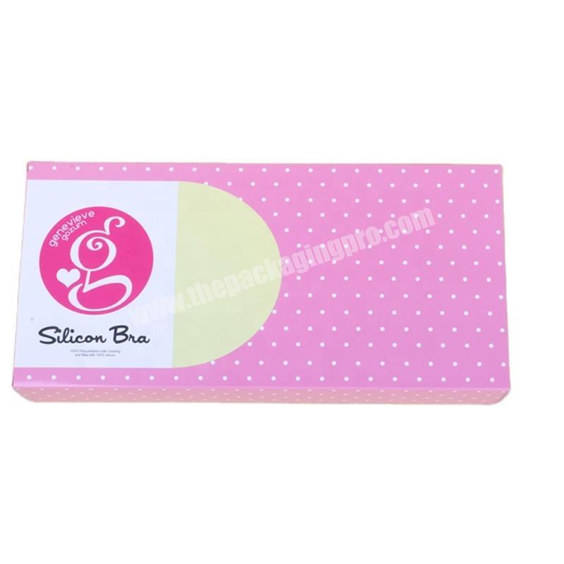 SC Popular custom design printed silicone bra packaging paper box
