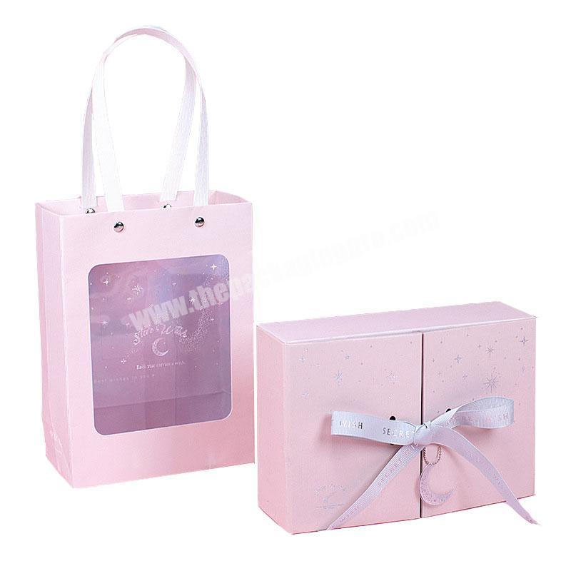 Scarf Package Box Star Sky Gift Favor Box With Ribbon