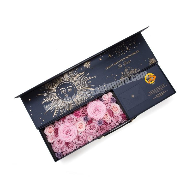 scatole matrimonio Custom logo Bouquet Packaging Gift Boxes Rose Florist Flower box