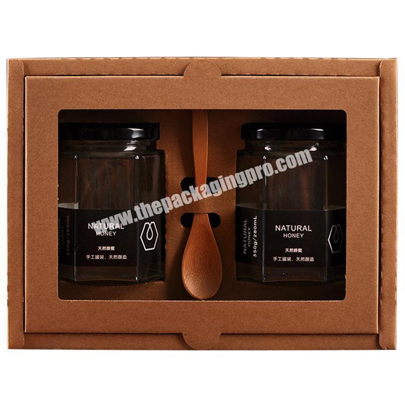 Self-made brand customization Honey jam honeypot box honey jar packaging box Label
