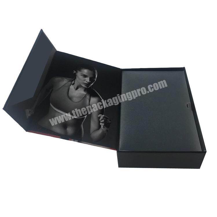 shenzhen 12 years factory customize high quality strong cardboard book shape Bluetooth headphone package paper boxes