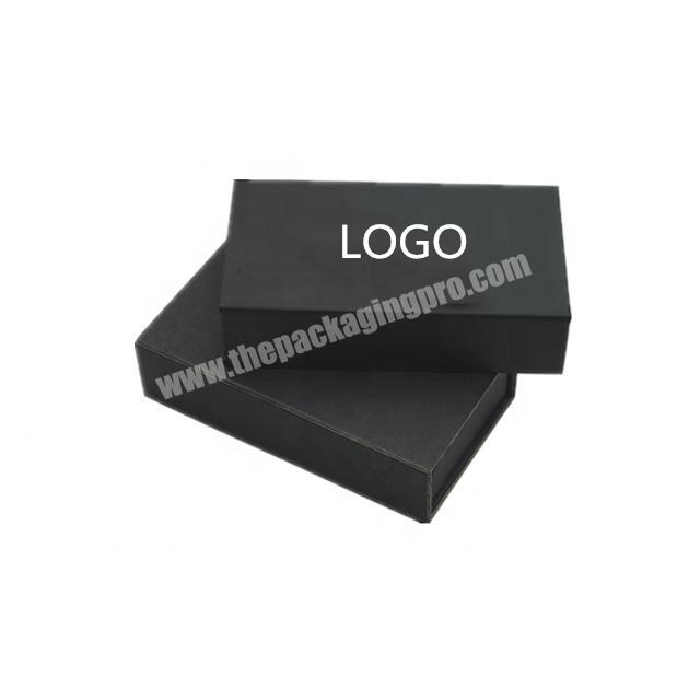 Shenzhen custom black paper box packaging gift box magnetic packaging box with foam velvet insert