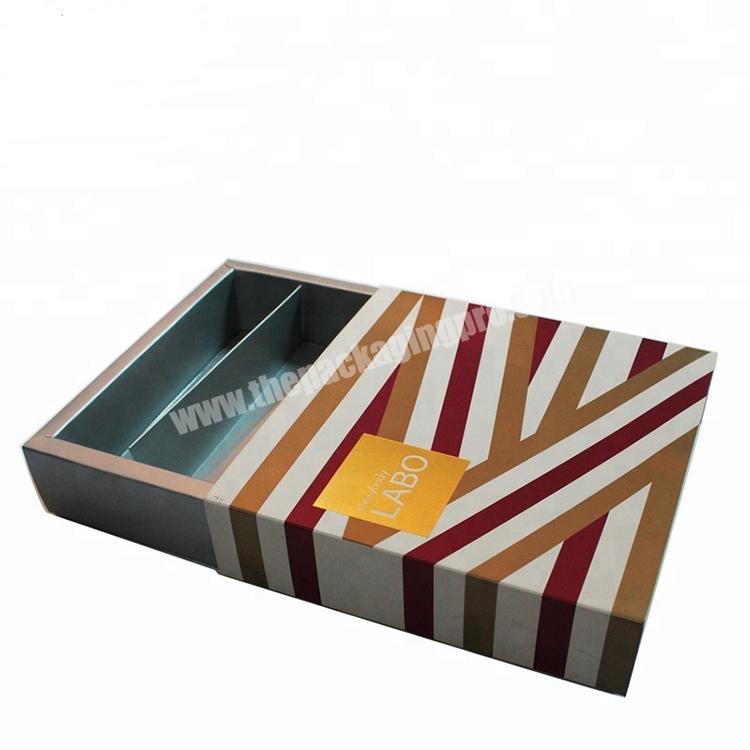 Shenzhen Custom Logo Folding Black Paper Flat Packing Luxury Drawer Gift Box Packaging
