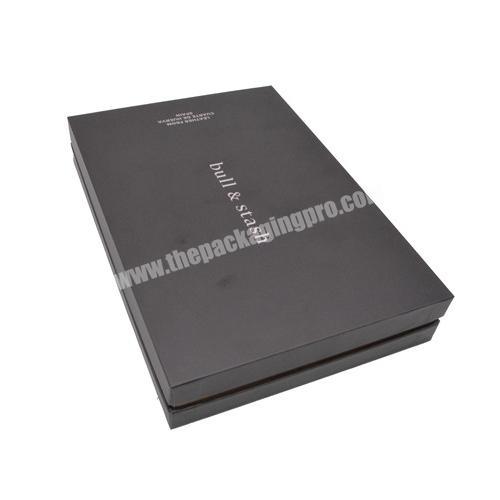 Shenzhen Customized Handmade Paper Packiging Box Black Design Paper Gift Box for Blet Wallet Fountain Pen  Hair Extensions