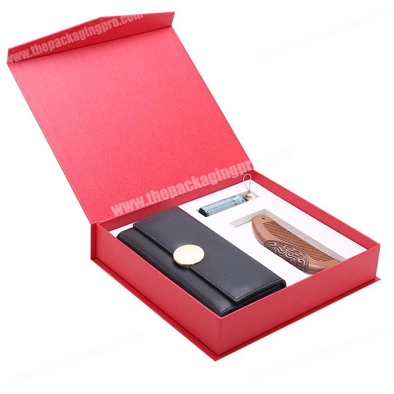 Shenzhen Maxcool Luxury Custom Cardboard Flip Top Magnetic Closure Wallet Corporation Gift Box Packaging