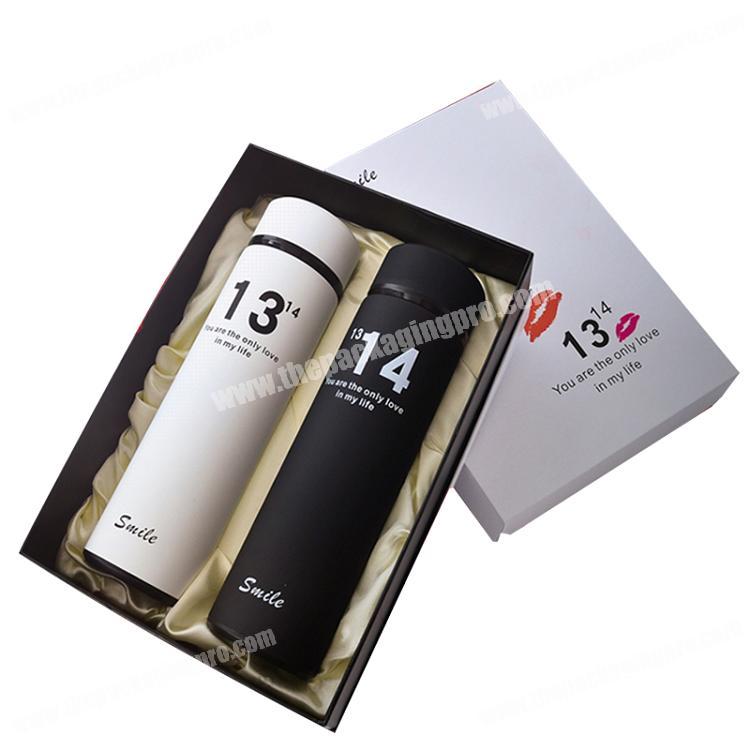 Shenzhen maxcool luxury custom order cardboard paper satin lined steel travel drink bottle gift packaging box