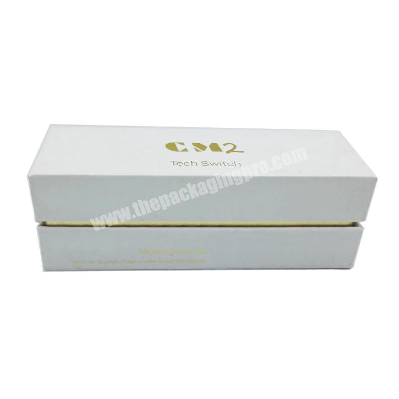 Shenzhen printing factory packaging  gold stamping gift box with lid