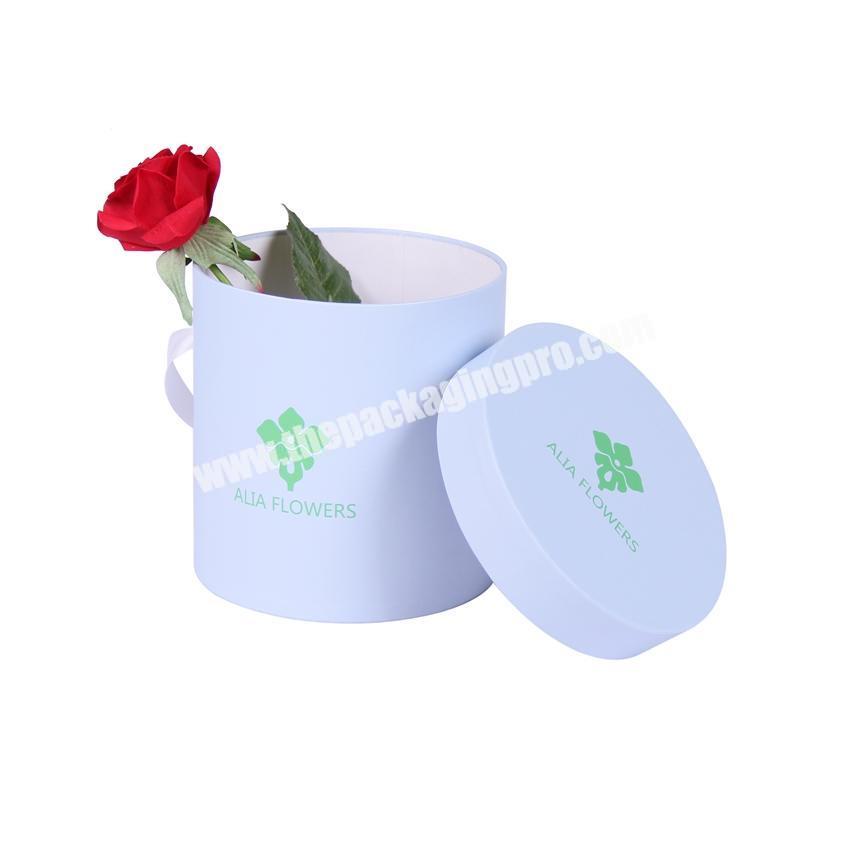 Wholesale Shenzhen supplier custom gift packing box luxury hat design cardboard paper round flower box
