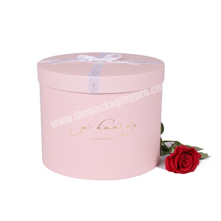 Shop Shenzhen supplier custom gift packing box luxury hat design cardboard paper round flower box