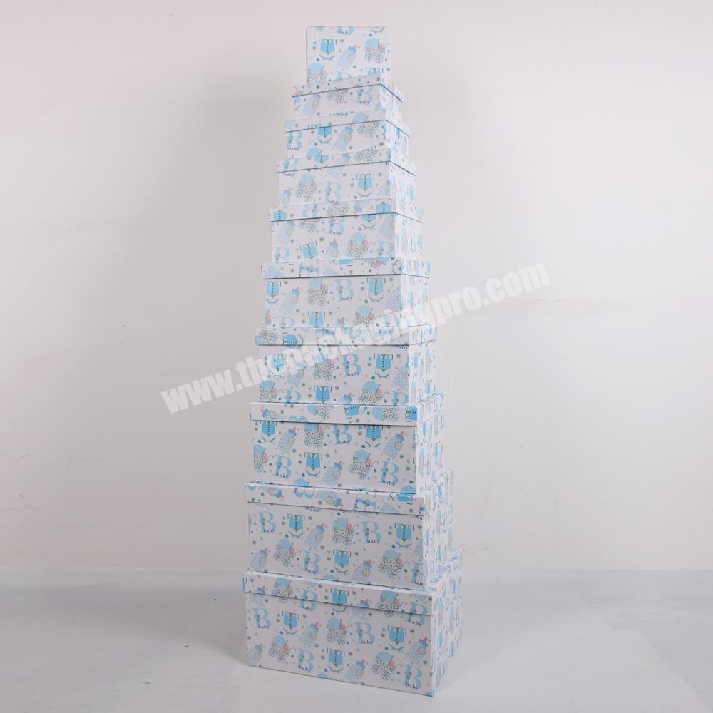 Shihao 808 Rectangle Rigid Gift Box Nested Set of  10PCS