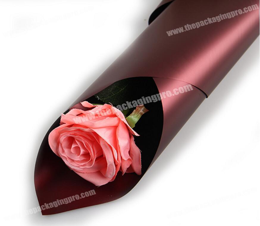 Shinewrap Size 58x58cm 9 Colors & OEM Custom Plastic Foil Flower