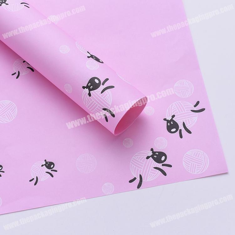 Shinewrap Wholesale Sheep Pattern Printed Kraft Wrapping Paper For Gift & Flower