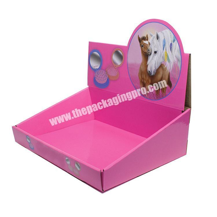 shipping corrugated box cardboard display table counter display rack paperboard