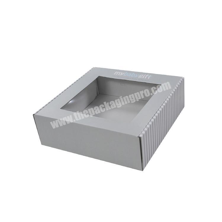 shipping delivery paper packaging box with window