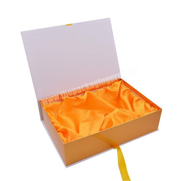 Silk Satin Glitter Paper Human Hair Extension Packaging Box With Logo