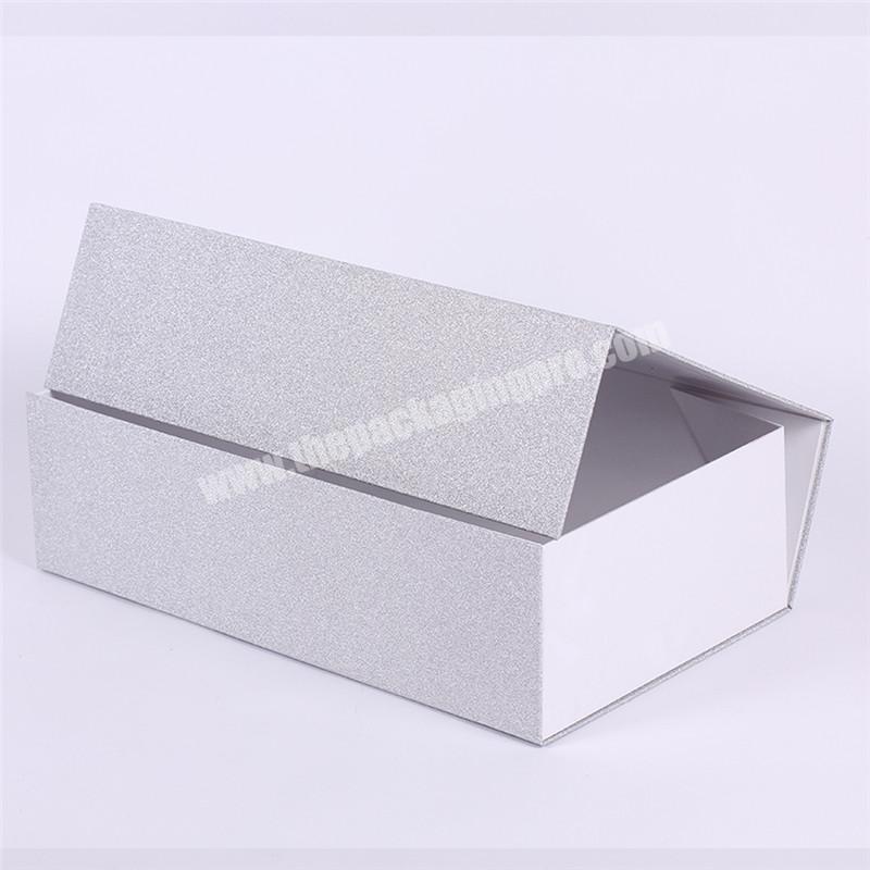 Silver foil cosmetic floding gift paper box