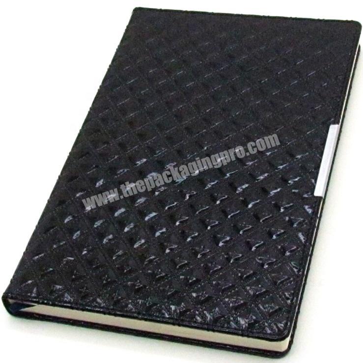 Simple Design Diamond PU Leather Notebook Custom Diary Personal Agenda