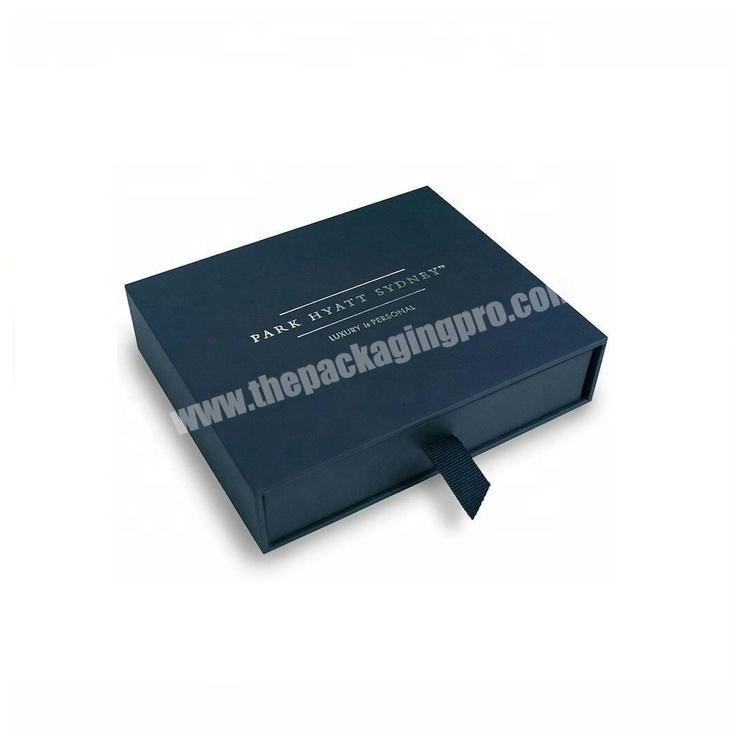 Simple design luxury drawer pull out gift packaging box with uv printing