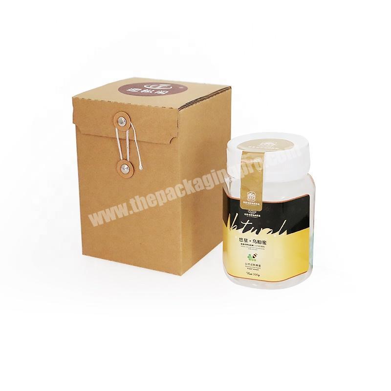 Simple document box shape honey sachet packaging brown kraft paper box