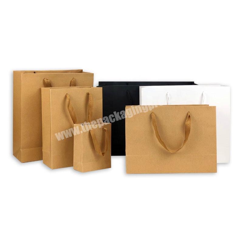 Simple Retail Packaging Gift Regular Sizes Blank Paper Bag For Shopping