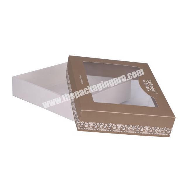 Single pair eyelash packaging box clear pvc cutting window paper lash box