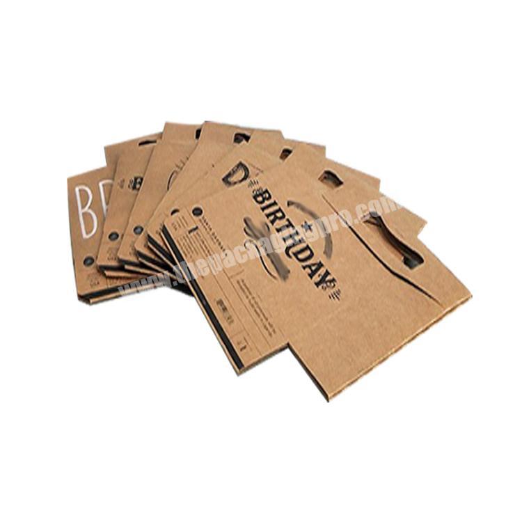 Six Pack Carton Divider Custom Cardboard Beer Handle Packaging Box