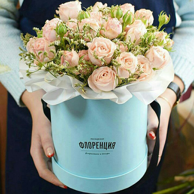 Sky Blue Flower Packaging Boxes From Manufacturers