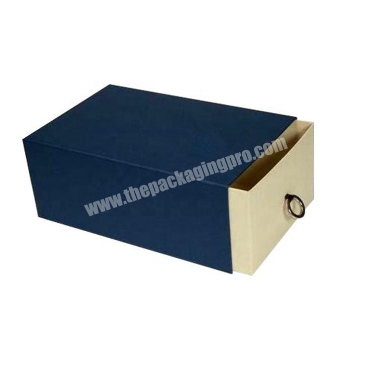 Slide Out Black Cardboard Paper Packaging Drawer Shoe Box