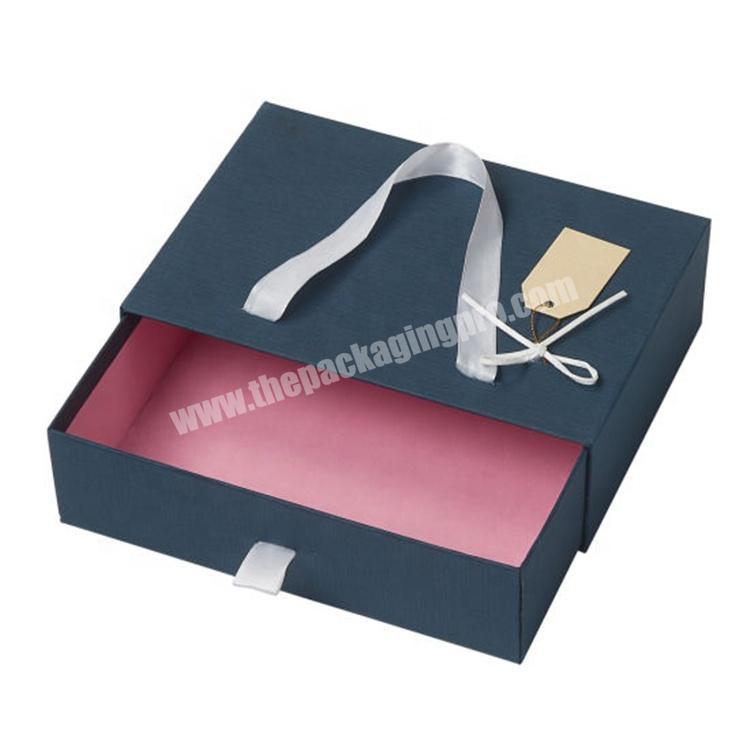 Sliding Drawer Box Bow Printed Paper Packaging Box