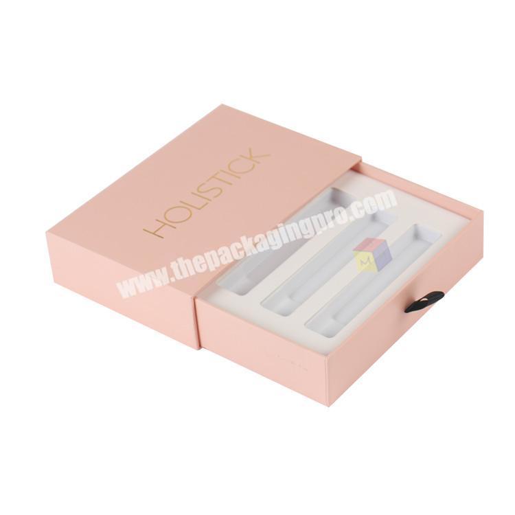 sliding drawer lipgloss perfume set box luxury packaging