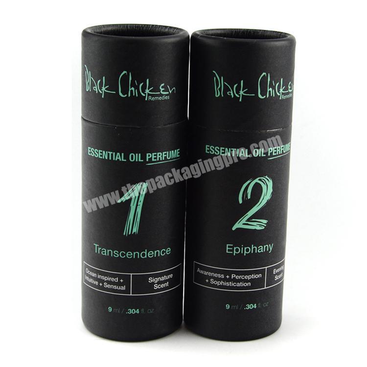 Small cosmetic paper cardboard tube 30ml bottle black paper tube